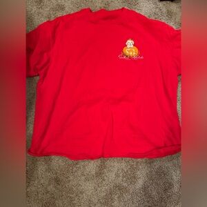 Southern Attitude Red T Shirt with Embroidered Design